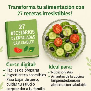 27 RECETARIOS DE ENSALADAS, FACIL DE PREPARAR!!!