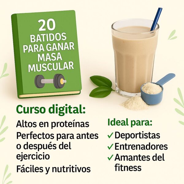 20 BATIDOS PARA GANAR MASA MUSCULAR!!!